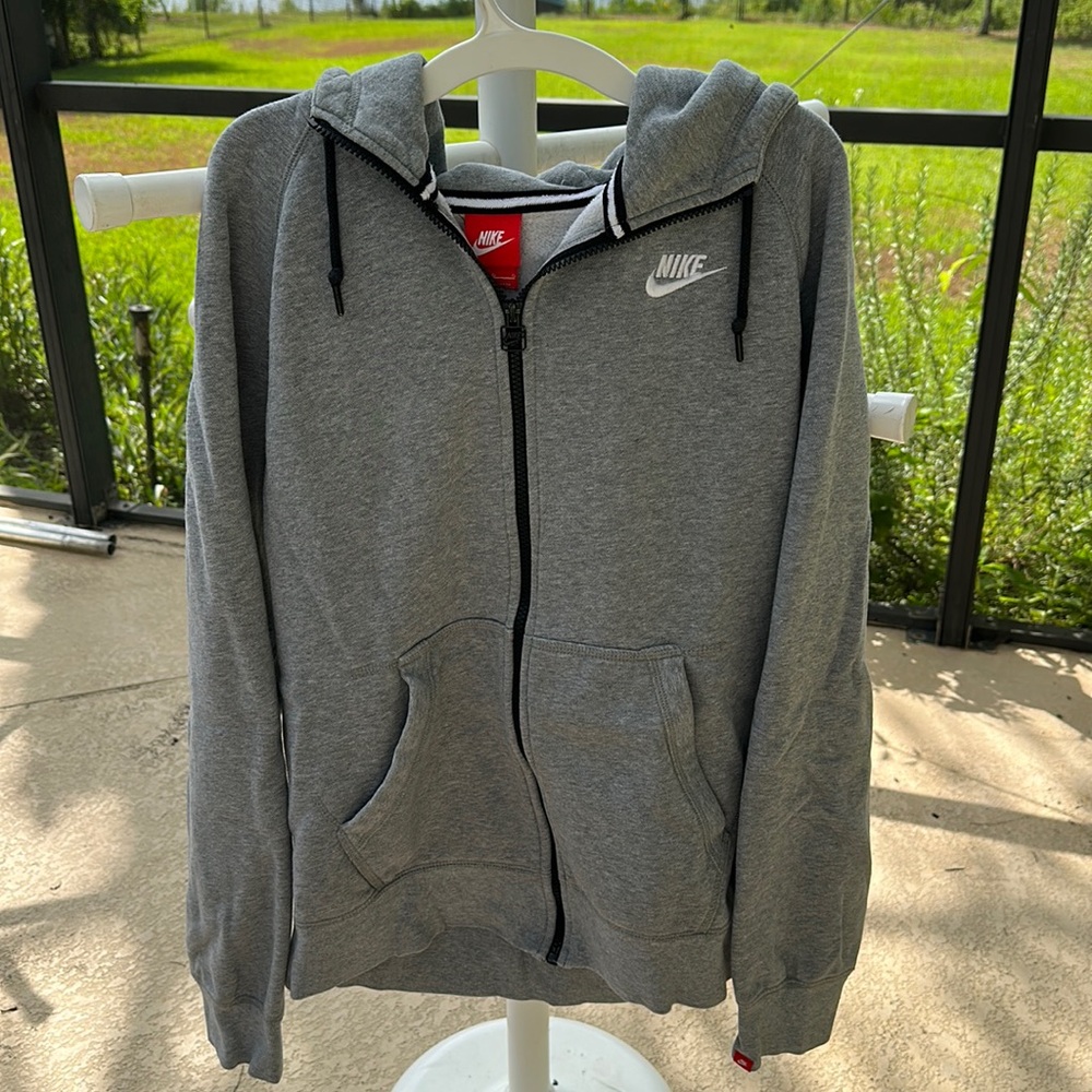 Nike gray Full-Zip Hoodie Men's large